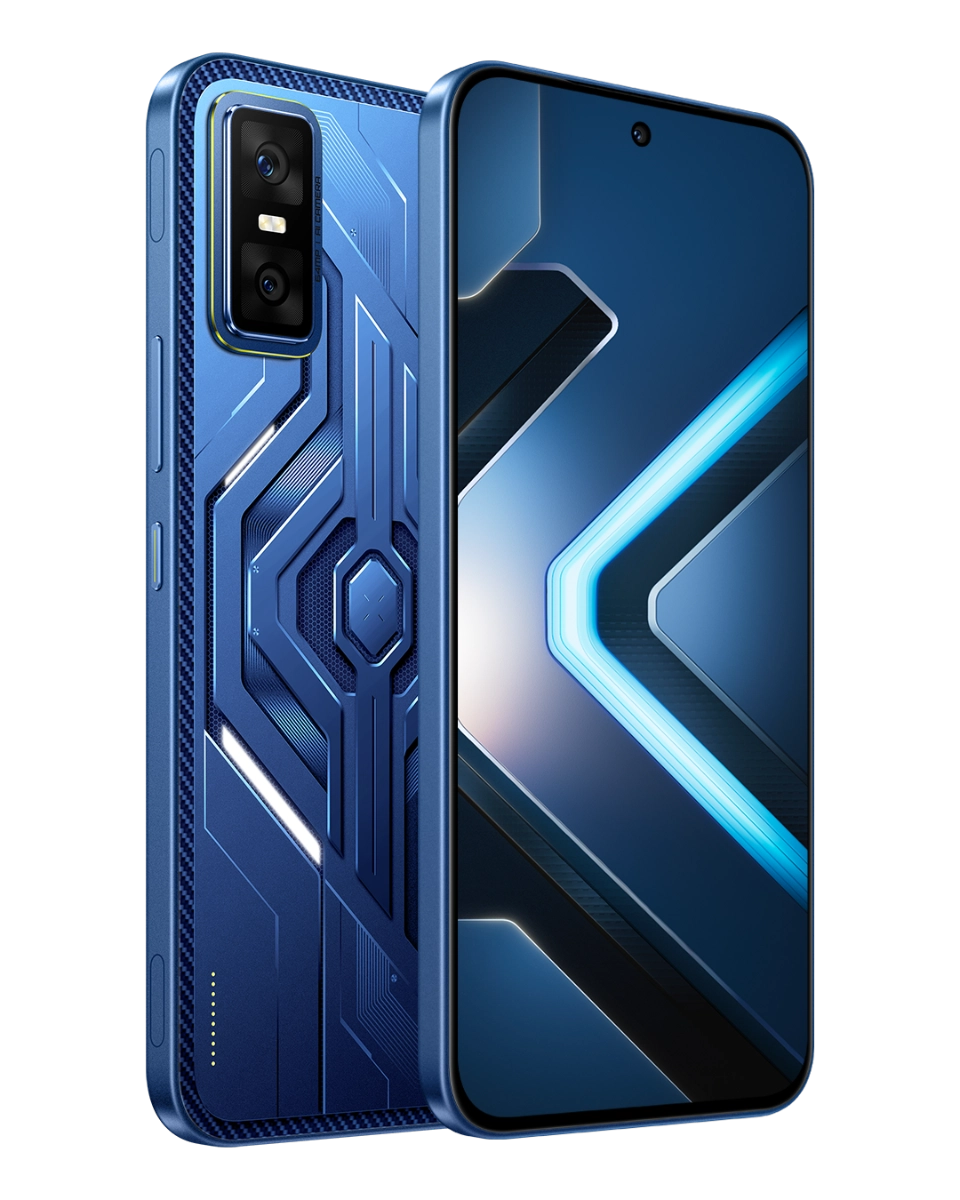 إنفينيكس GT30، سعة تخزين 256 جيجابايت، ذاكرة وصول عشوائي 8 جيجابايت، يدعم شبكة الجيل الخامس، شريحتين - أزرق سايبر