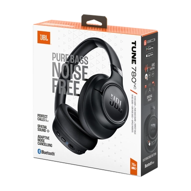 JBL Tune 780 NC, Bluetooth, Headphones, Black- JBLT780NCBLK