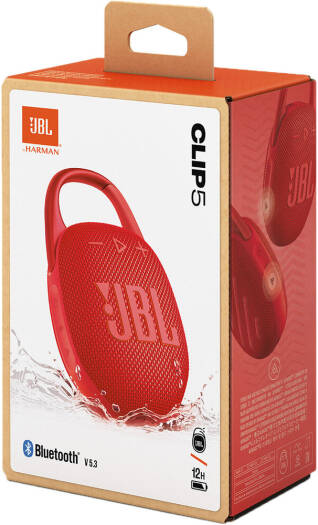JBL CLIP 5 Portable Bluetooth Speaker-Red