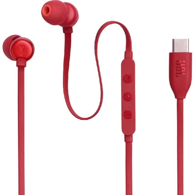 Jbl Tune 310C Usb-C Wired Hi-Res In-Ear Headphones Red