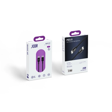 جودا, كابل C إلى C ,USB-C  الى USB-C,  واط 60, 1 متر, أسود – CB010ABUN1