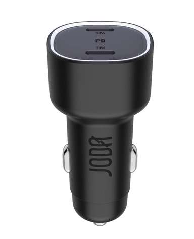 شاحن سيارة جودا، يو إس بي-سي، منفذين، 60 واط ، أسود - CC004ABUN1