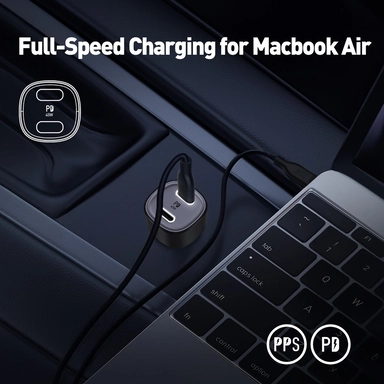 شاحن سيارة جودا , USBفئةC , واط 45, أسود – CC003ABUN1