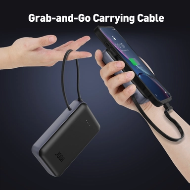 باور بانك جودا ,20,000 مللي أمبير, 20 واط ,  منفذ واحد للإخراج (كابل USB‑C مدمج) ,  أسود – PB002ABUN1