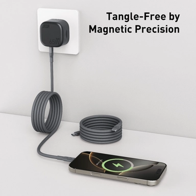 JODA Type C to Type C Magnetic Cable MagRoll 60, 60W , 1.2Mm Titanium - CB007ATUN1