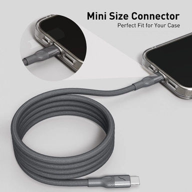JODA Type C to Type C Magnetic Cable MagRoll 60, 60W , 1.2Mm Titanium - CB007ATUN1
