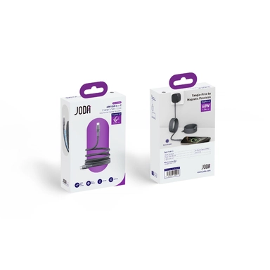 JODA Type C to Type C Magnetic Cable MagRoll 60, 60W , 1.2Mm Titanium - CB007ATUN1