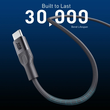 JODA Type C to Type C Magnetic Cable MagRoll 60, 60W , 1.2Mm Titanium - CB007ATUN1