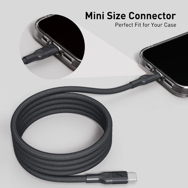 JODA Type C to Type C Magnetic Cable MagRoll 60, USB-C Cable, 60W, ports 1, Black - CB007ABUN1