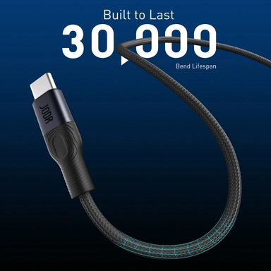 JODA Type C to Type C Magnetic Cable MagRoll 60, USB-C Cable, 60W, ports 1, Black - CB007ABUN1