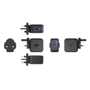 جودا شاحن جداري بقدرة 50 واط ، منفذين يو اس بي سي ، الأسود -WC005ABUK1