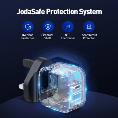 JODA Wall Charger, GaN USB-C Charger, 20W, USB-C, Black – WC001ABUK1