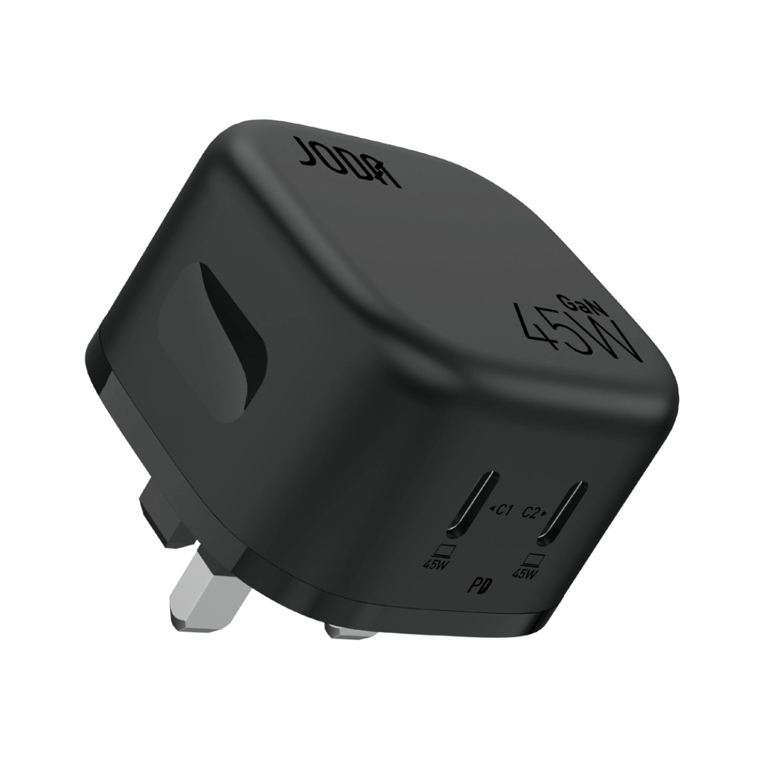 شاحن جداري  VoltPod 45 GaN  جودا ، USB-C ، واط 45 ، اسود - WC015ABUN1