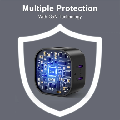 شاحن جداري  VoltPod 45 GaN  جودا ، USB-C ، واط 45 ، اسود - WC015ABUN1