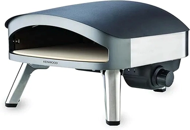 فرن بيتزا كينوود يعمل بالغاز مع شواية، 30 سم, سعة بيتزا 12 بوصة, 500°، فضي - OWPOM20.000GY