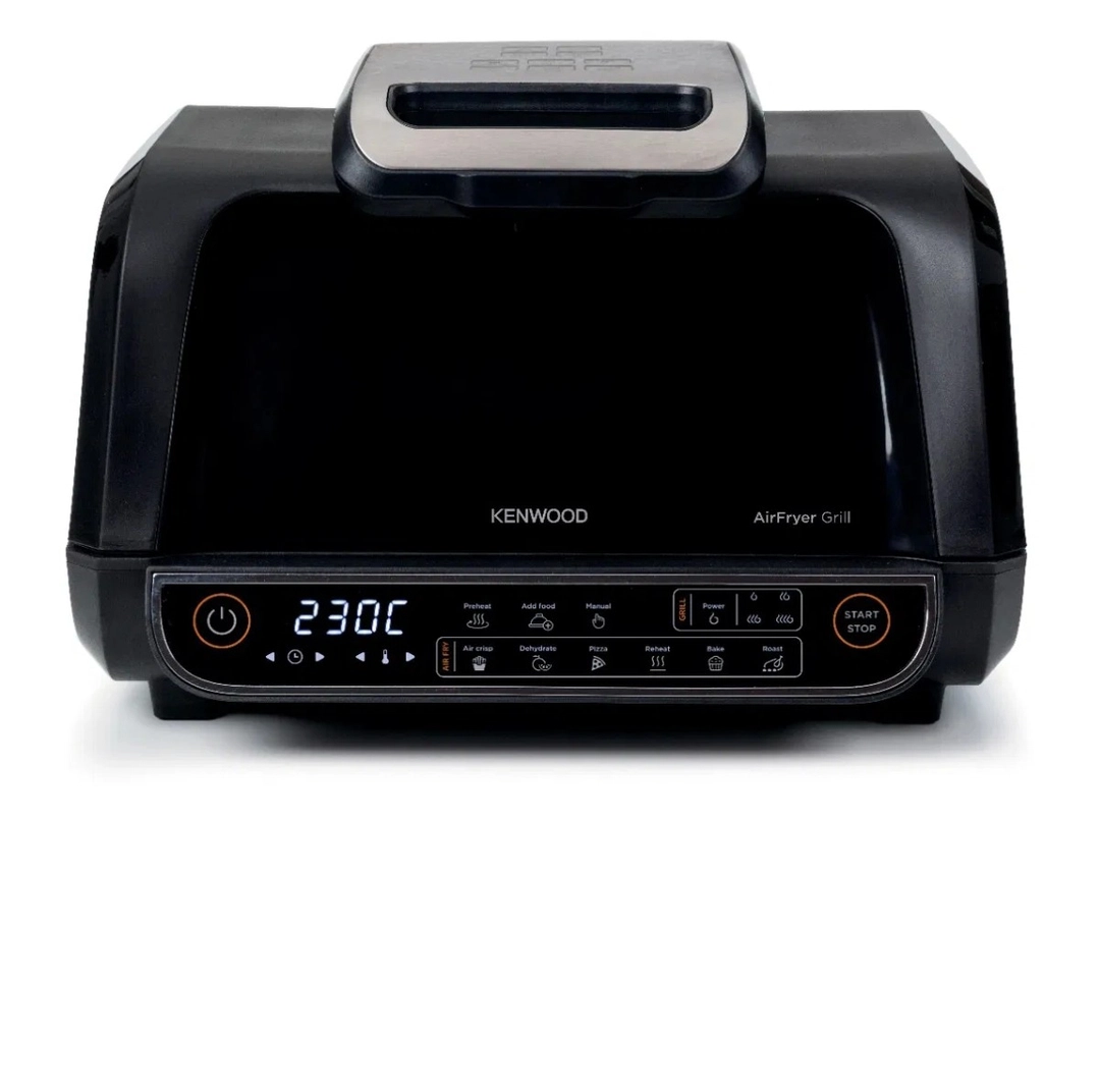 قلاية كينوود جريل، قلاية رقمية هوائية مع شواية 2 في 1، 8 لتر، 1700 واط، أسود - OWGHF40.000BK