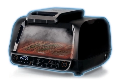 قلاية كينوود جريل، قلاية رقمية هوائية مع شواية 2 في 1، 8 لتر، 1700 واط، أسود - OWGHF40.000BK