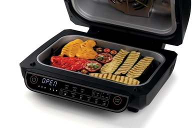 قلاية كينوود جريل، قلاية رقمية هوائية مع شواية 2 في 1، 8 لتر، 1700 واط، أسود - OWGHF40.000BK