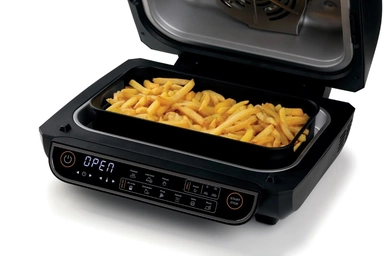 قلاية كينوود جريل، قلاية رقمية هوائية مع شواية 2 في 1، 8 لتر، 1700 واط، أسود - OWGHF40.000BK