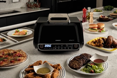 قلاية كينوود جريل، قلاية رقمية هوائية مع شواية 2 في 1، 8 لتر، 1700 واط، أسود - OWGHF40.000BK