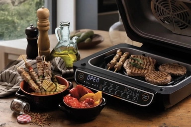 قلاية كينوود جريل، قلاية رقمية هوائية مع شواية 2 في 1، 8 لتر، 1700 واط، أسود - OWGHF40.000BK