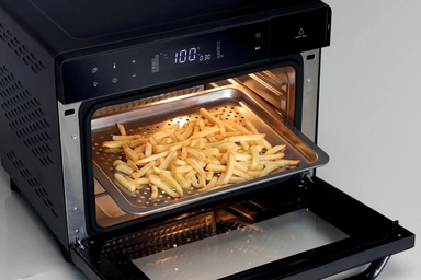 فرن بخار كينوود وقلاية هوائية، 40 لتر، 2000 واط، أسود - OWMOS40.000BK