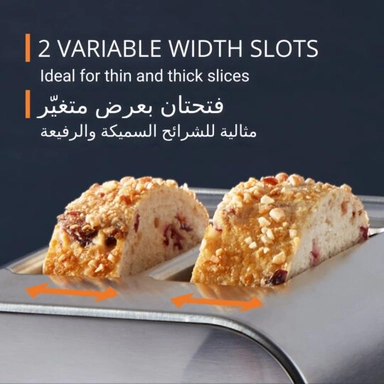 كروبس محمصة خبز ،تحميص مخصص، 4 وظائف، رافعة رفع عالية، ستانلس