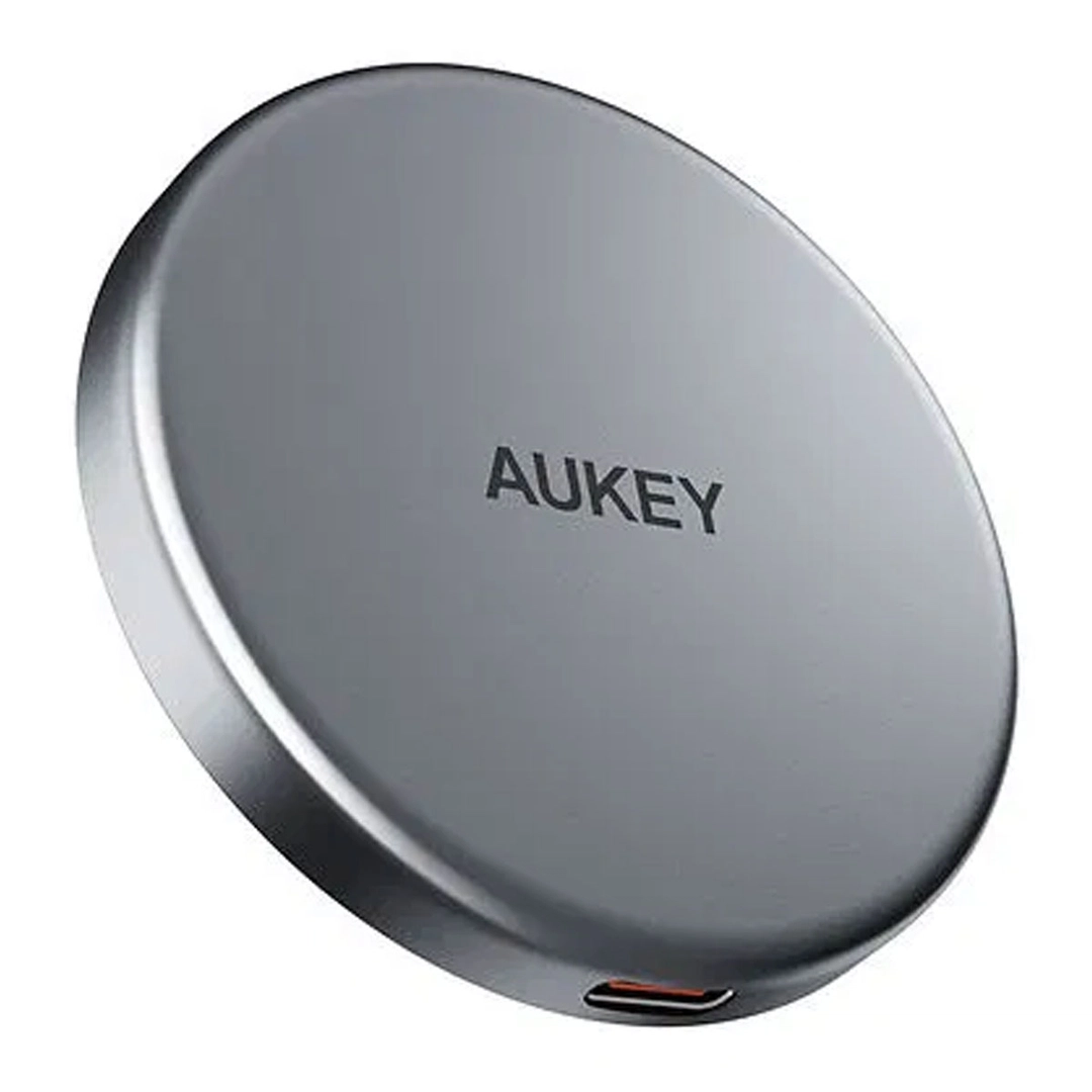 Aukey Car Charger Mag Fusion Aura Magnetic Wireless 15W Grey