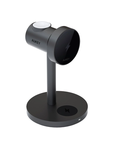 Aukey 3-IN-1 Wireless Fast Charger 15W Max Gray