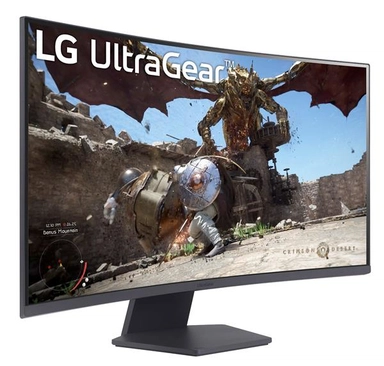 إل جي 32 بوصة UltraGear شاشة ألعاب منحنية 1000R، دقة QHD، 180 هرتز، أسود، 32GS60QC-B