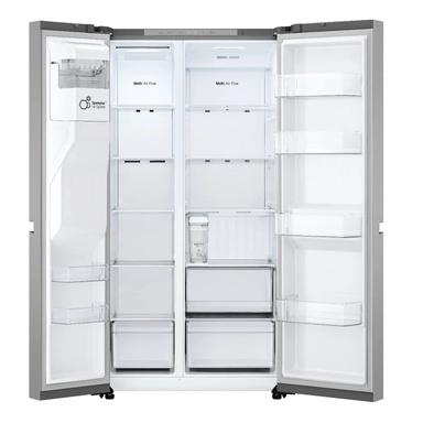 ثلاجة إل جي بابين، سعة 22.1 قدم مكعب، فضية - LS25NBLSIK