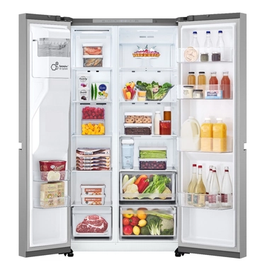 ثلاجة إل جي بابين، سعة 22.1 قدم مكعب، فضية - LS25NBLSIK