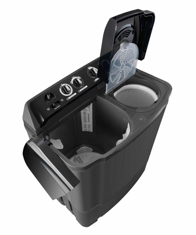LG, Twin Tub Washing Machine, 8 kg, Black- WTT0807OM