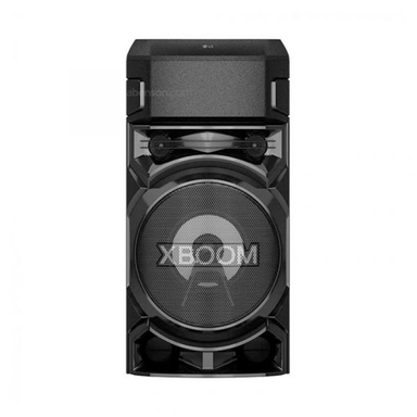 LG XBOOM RN5 ، مكبر صوت 2 بوصة × 2 ، مكبر صوت 8 بوصات ، تعزيز جهير فائق ، انفجار جهير ، ستروب بارتي ، تطبيق DJ ولوحة DJ ، تحكم صوتي ونجم كاريوكي ، إدخال جيتار