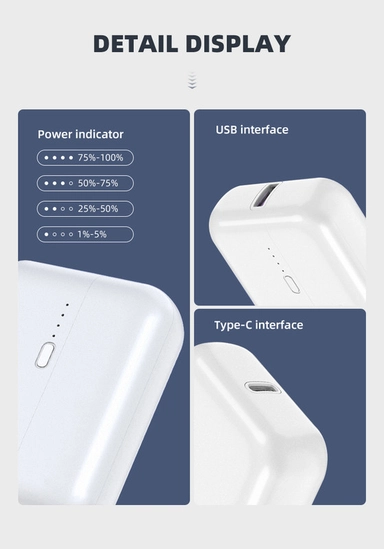 Levore PowerBank 10000mAh +USBA PD22.5W+USBC PD20W  LP222-WH