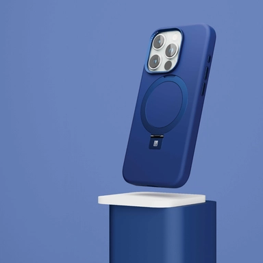 Leveo Iris Pro Liquid Silicone Case iPhone 15 Pro Deep Blue