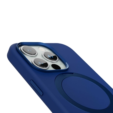 Leveo Iris Pro Liquid Silicone Case iPhone 15 Pro Deep Blue