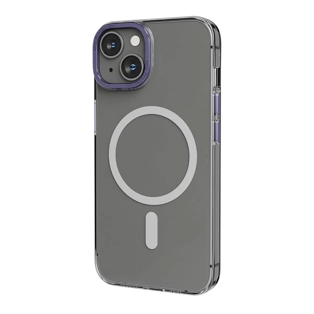 Levelo Magsafe Sensa Clear Back Case iphone 14 purple