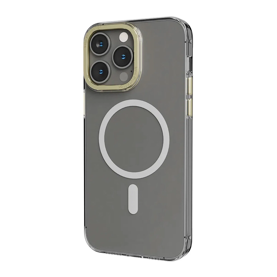 Levelo Magsafe Sensa Clear Back Case 14 Pro Max Champagne