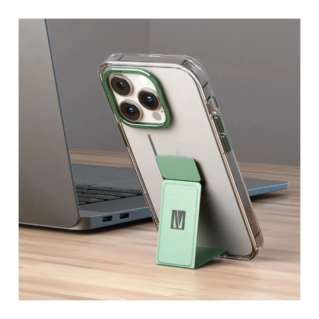 Levelo Morphix Clara Gripstand IMD 14 Pro Clear Green Case