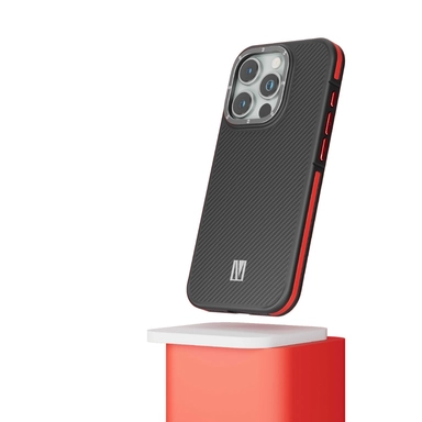 Levelo Ox Carbon Case iPhone 15 Pro Max Red