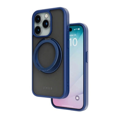 Levelo MagSafe Ringo & Kickstand Case iPhone 15 ProMax Blue