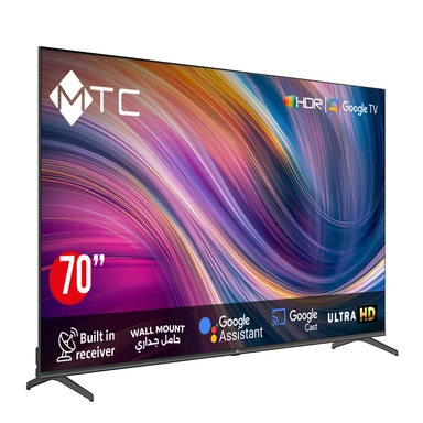 شاشة 70 MTC ,بوصة GOOGLE  TV, سمارت, MT70UH450GO-UHD