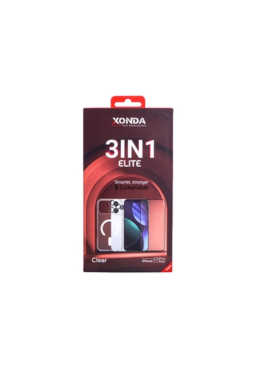 Xonda Elite 3IN1 Iphone 17 ProMax Clear (Case-Screen-Lens)