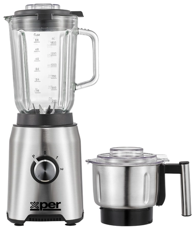 Xper BLENDER 800 WATT 1.5 LITER GLASS, STEEL GRINDER, XPTB-800GS