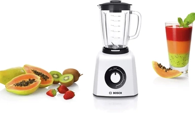 Bosch Glass Jar Blender W600, 1.5L, White, MMB33G5BGB