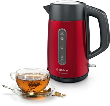 Bosch W3000 Kettle,1.7L, Red, Kettle, TWK4P434GB