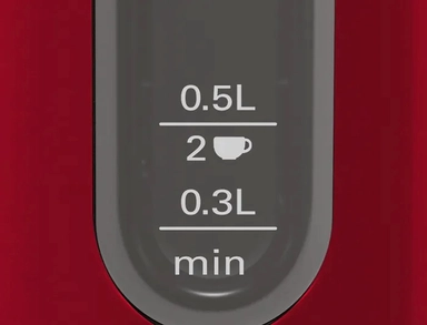 Bosch W3000 Kettle,1.7L, Red, Kettle, TWK4P434GB