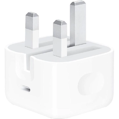ابل , محول طاقة  USB-C  , بقوة 20 واط , أبيض