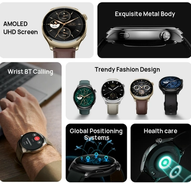 ساعة ذكية ميبرو لايت 3 برو، 1.32 بوصة، هيكل رمادي، سوار رمادي - XPAW019